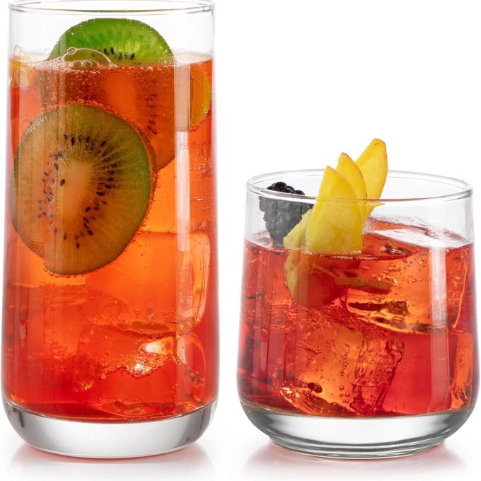 16-Piece Tumbler and Rocks Glass Set